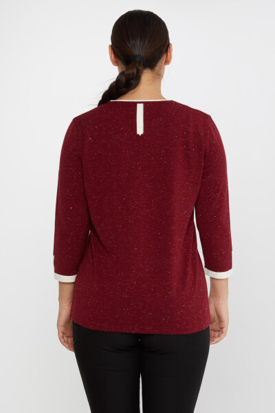 ژاکت کشباف با آستین بلند کلرت قرمز - 31605 | KAZEE (ست 3 M-L-XL) - 5