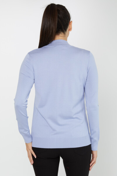 لوگوی ژاکت بافتنی با آستین بلند آبی روشن - 30613 | KAZEE (مجموعه 3 S-M-L) - 5