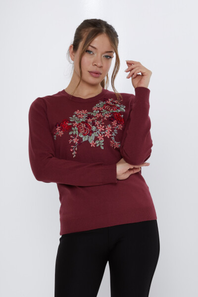 ژاکت بافتنی رز کلارت دوزی قرمز - 31377 | KAZEE (مجموعه 3 عددی L-XL-2XL) - KAZEE (1)