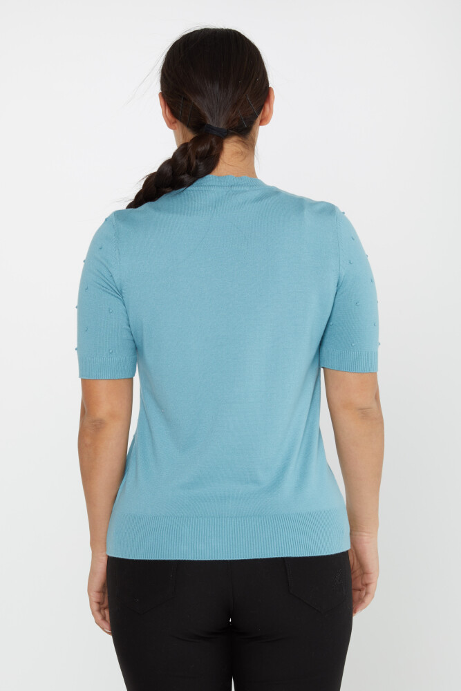 ژاکت بافتنی آستین کوتاه نعناعی - 30131 | KAZEE (مجموعه 4 M-L-XL-2XL) - 5