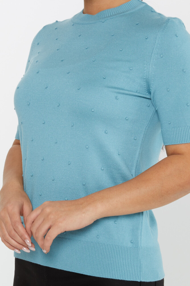 ژاکت بافتنی آستین کوتاه نعناعی - 30131 | KAZEE (مجموعه 4 M-L-XL-2XL) - 4