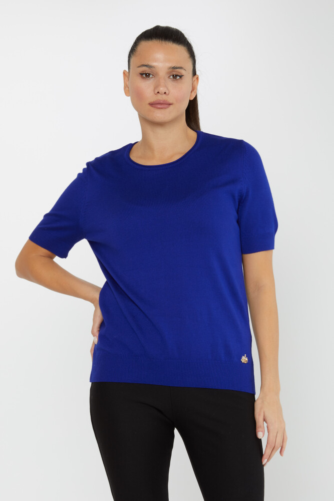 ژاکت بافتنی لوگو ساکس آستین کوتاه - 16271 | KAZEE (مجموعه 4 عددی L-XL-2XL-3XL) - 1