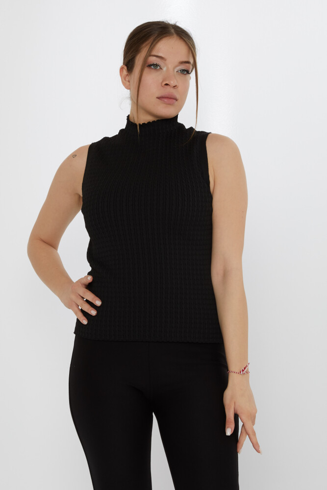 ژاکت بافتنی مشکی آستین صفر - 31658 | KAZEE (مجموعه 3 S-M-L) - 2