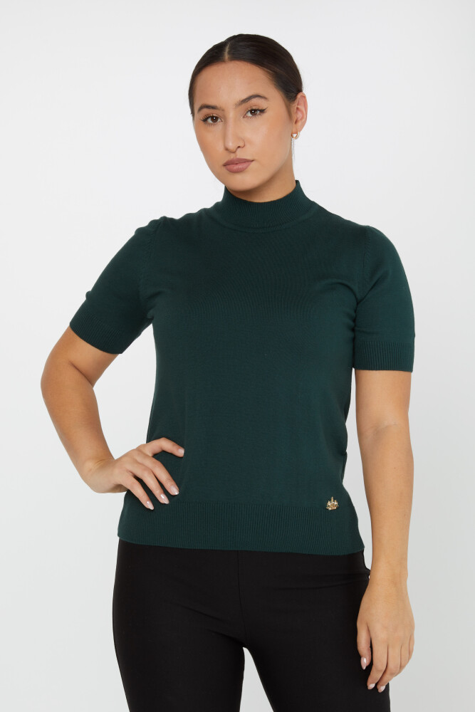 ژاکت بافتنی مدل آمریکایی آستین کوتاه زیتونی - 14541 | KAZEE (مجموعه 3 S-M-L) - 1