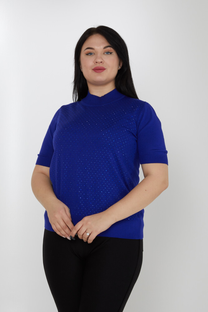 ژاکت بافتنی ساکس دوزی سنگی مدل آمریکایی - 31864 | KAZEE (مجموعه 4 عددی L-XL-2XL-3XL) - 1