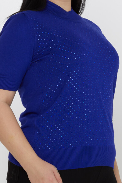 ژاکت بافتنی ساکس دوزی سنگی مدل آمریکایی - 31864 | KAZEE (مجموعه 4 عددی L-XL-2XL-3XL) - 3