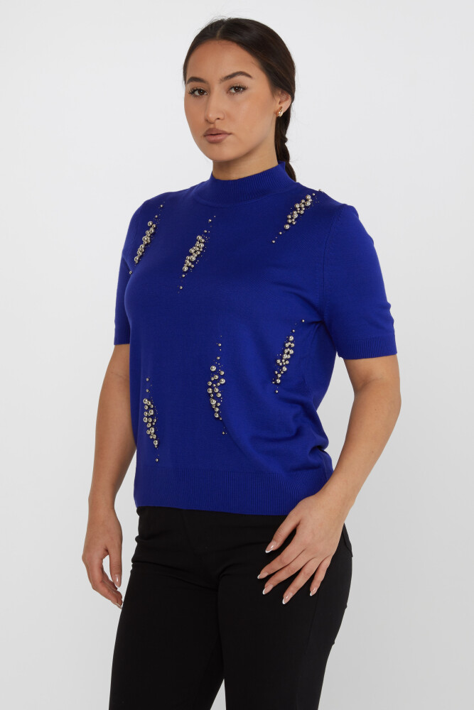 ژاکت بافتنی منجوق دوزی ساکس مدل آمریکایی - 16929 | KAZEE (مجموعه 4 عددی L-XL-2XL-3XL) - 2