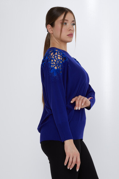 ژاکت بافتنی ساکس با برش کم - 31288 | KAZEE (ست 3 M-L-XL) - 2