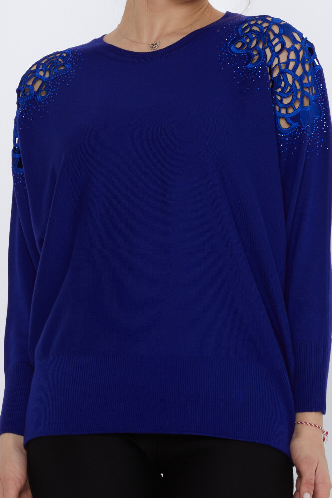 ژاکت بافتنی ساکس با برش کم - 31288 | KAZEE (ست 3 M-L-XL) - 3