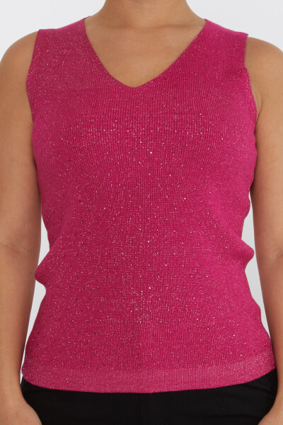 ژاکت بافتنی سنگ آستین صفر فوشیا دوزی - 30719 | KAZEE (مجموعه 4 عددی S-M-L-XL) - 3