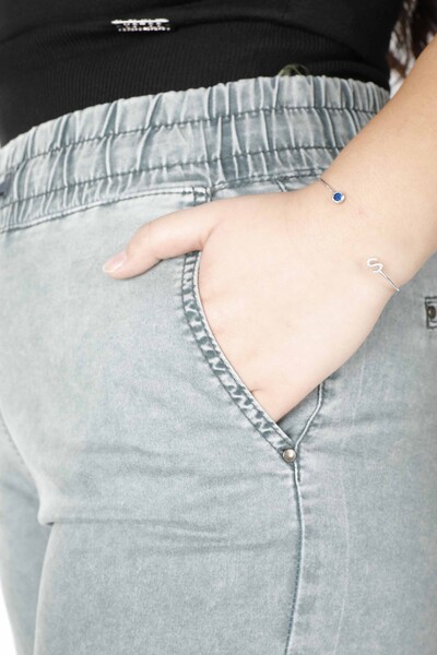 شلوار سنگ دوزی خاکی - 3502 | KAZEE (مجموعه 4 42-44-46-48) - 5