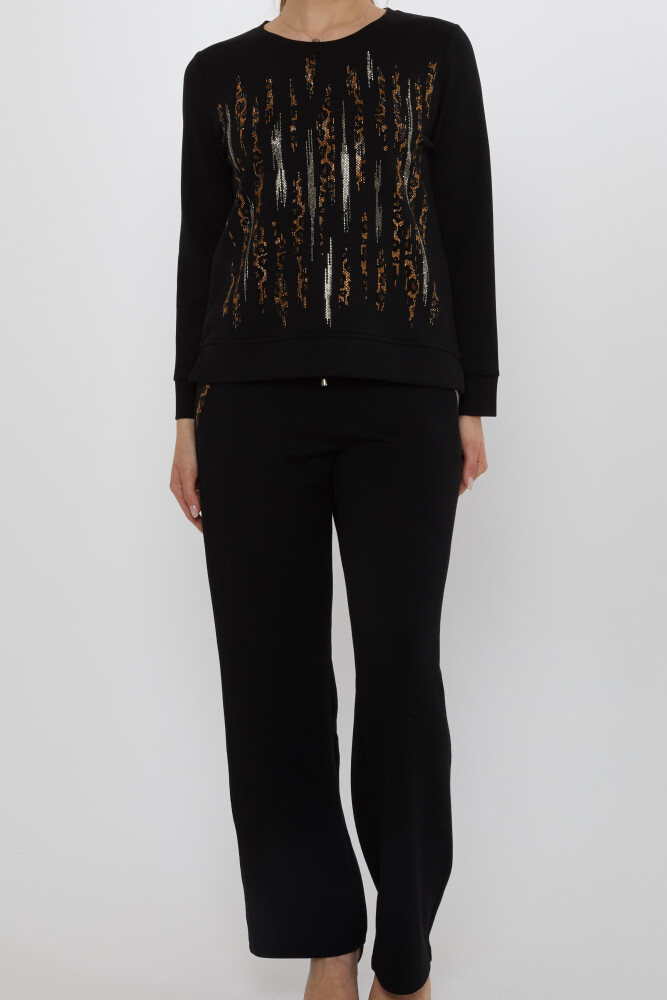 ست لباس ورزشی با جزییات جیبی مشکی - 17886 | KAZEE (ست 3 M-L-XL) - 3