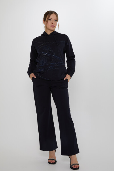 ست لباس ورزشی جیبی آبی سرمه ای - 17900 | KAZEE (ست 3 M-L-XL) - KAZEE 