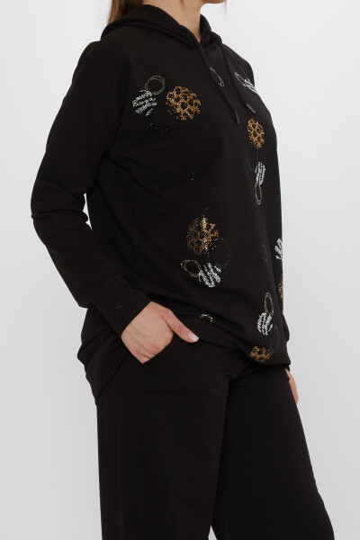 ست لباس ورزشی مشکی طرح دار سنگی - 17898 | KAZEE (ست 3 M-L-XL) - 7