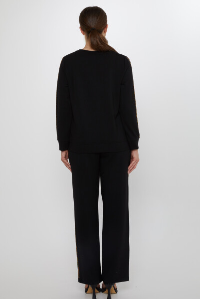 لباس ورزشی راه راه سنگ دوزی مشکی - 17902 | KAZEE (ست 3 L-XL-2XL) - 8