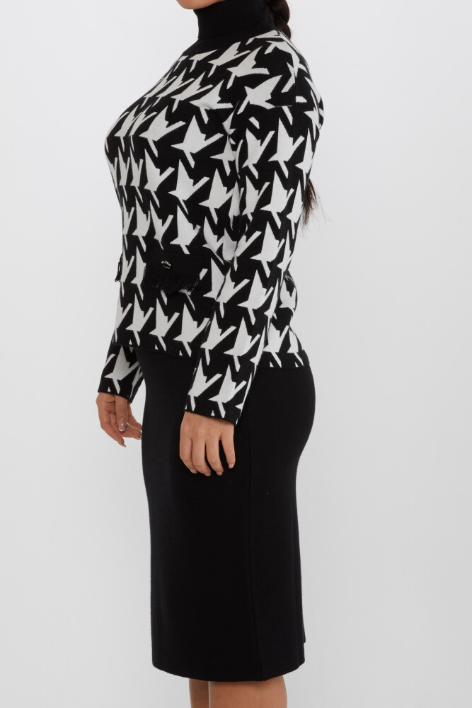 کت و شلوار دونفره چکر مشکی مشکی - 31674 | KAZEE (مجموعه 3 S-M-L) - 5