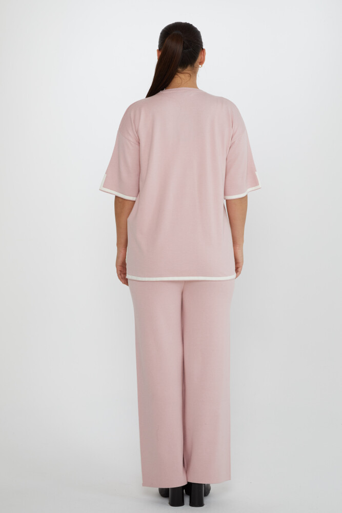 ست دو تکه چاک دار آستین کوتاه صورتی روشن - 31232 | KAZEE (مجموعه 2 M-L) - 5