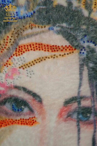 فروش عمده لباس بافتنی زنانه آنگورا - چاپ دیجیتال - دیجیتال - 40017 | KAZEE - 4