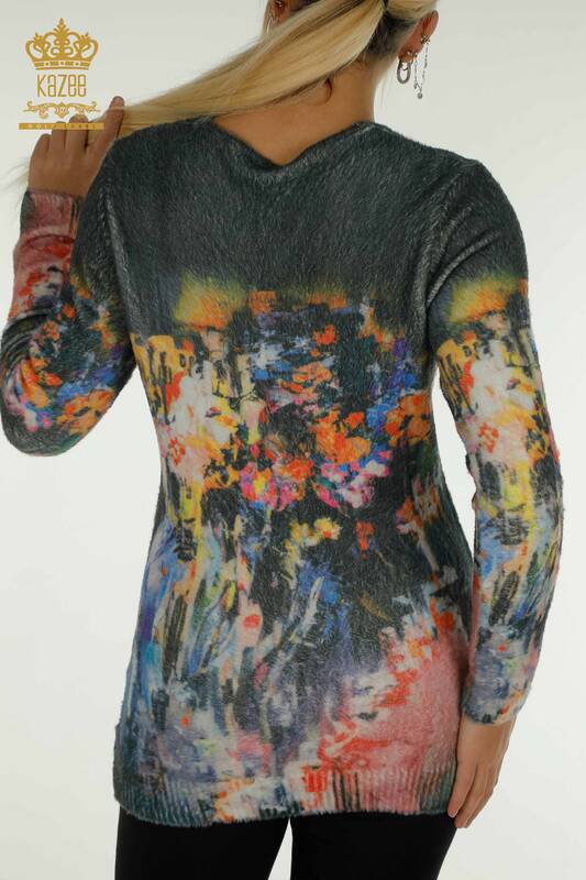 فروش عمده لباس بافتنی زنانه آنگورا - چاپ دیجیتال - دیجیتال - 40017 | KAZEE