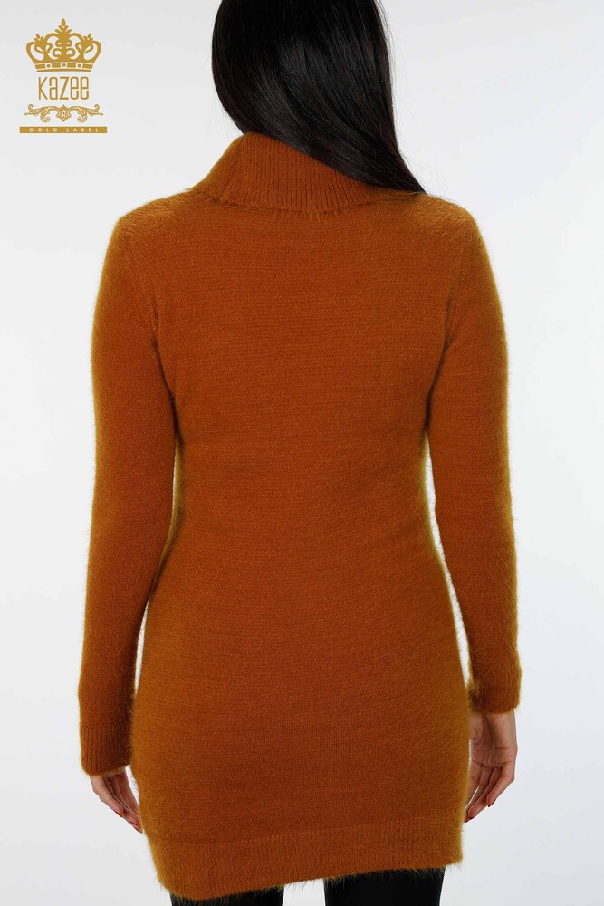 فروش عمده تونیک آنگورا زنانه - طرح ببر - سنگ دوزی - جیبی - 18880 | KAZEE - 12