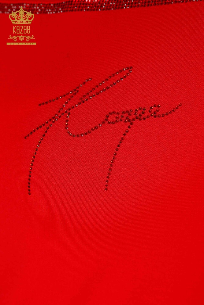 فروش عمده بلوز زنانه آمریکایی مدل قرمز - 78857 | KAZEE - 3