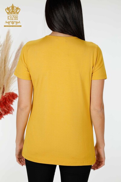 فروش عمده بلوز زنانه زعفرانی مدل آمریکایی - 78857 | KAZEE - Thumbnail