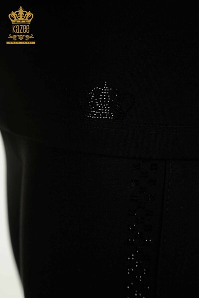 فروش عمده بلوز زنانه - پایه - مشکی - 79562 | KAZEE - 5