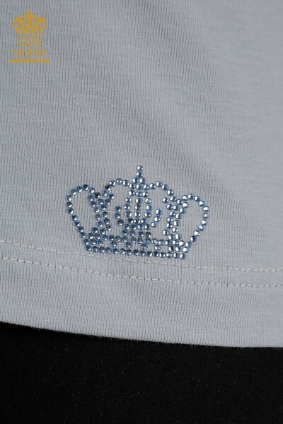 فروش عمده بلوز زنانه - پایه - آبی - 79562 | KAZEE - 5