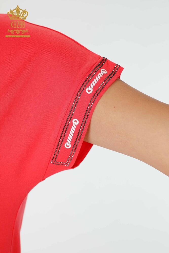 فروش عمده بلوز زنانه سنگ کریستال مرجان دوزی - 78919 | KAZEE - 5