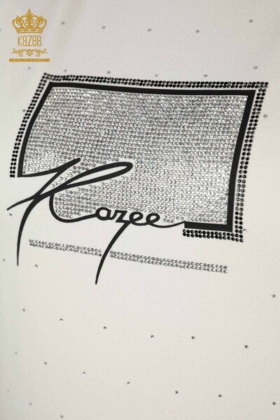 فروش عمده بلوز زنانه - کریستال - سنگ دوزی - اکرو - 79389 | KAZEE - 4