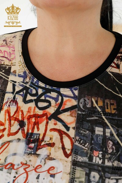 فروش عمده بلوز زنانه - چاپ دیجیتال - 12078 | KAZEE - 5