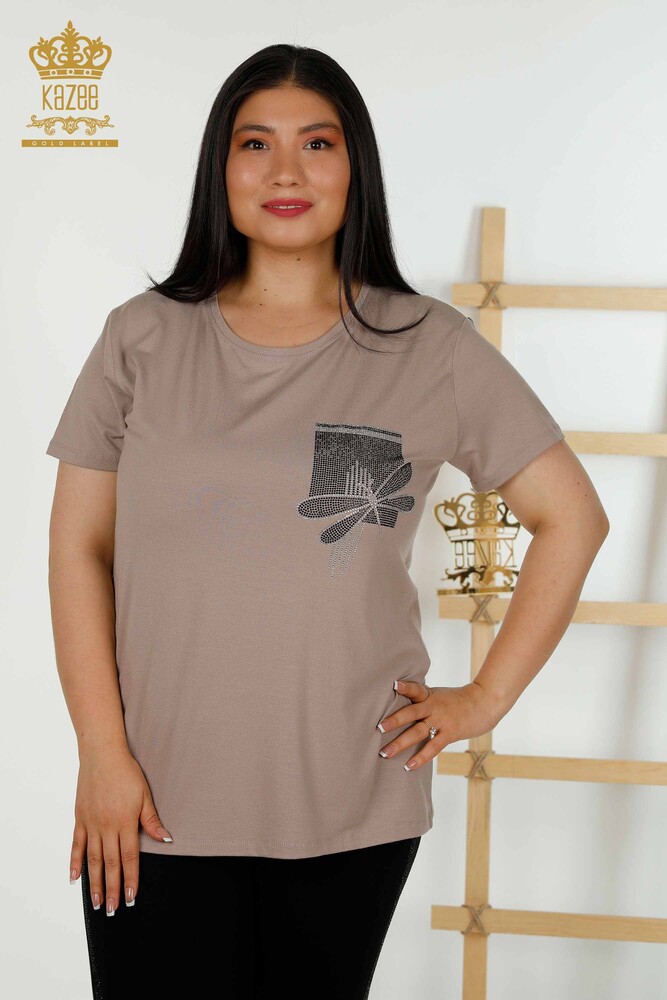 فروش عمده بلوز زنانه - ریزه سنجاقک - راسو - 79370 | KAZEE - 1