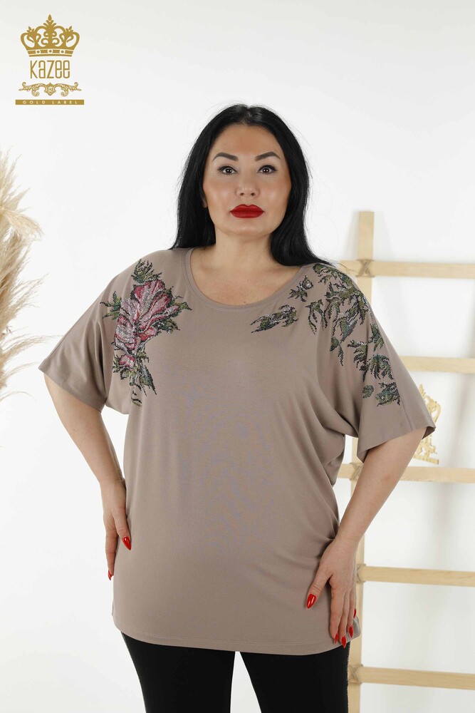 فروش عمده بلوز زنانه - طرح گل - راسو - 79089 | KAZEE - 1