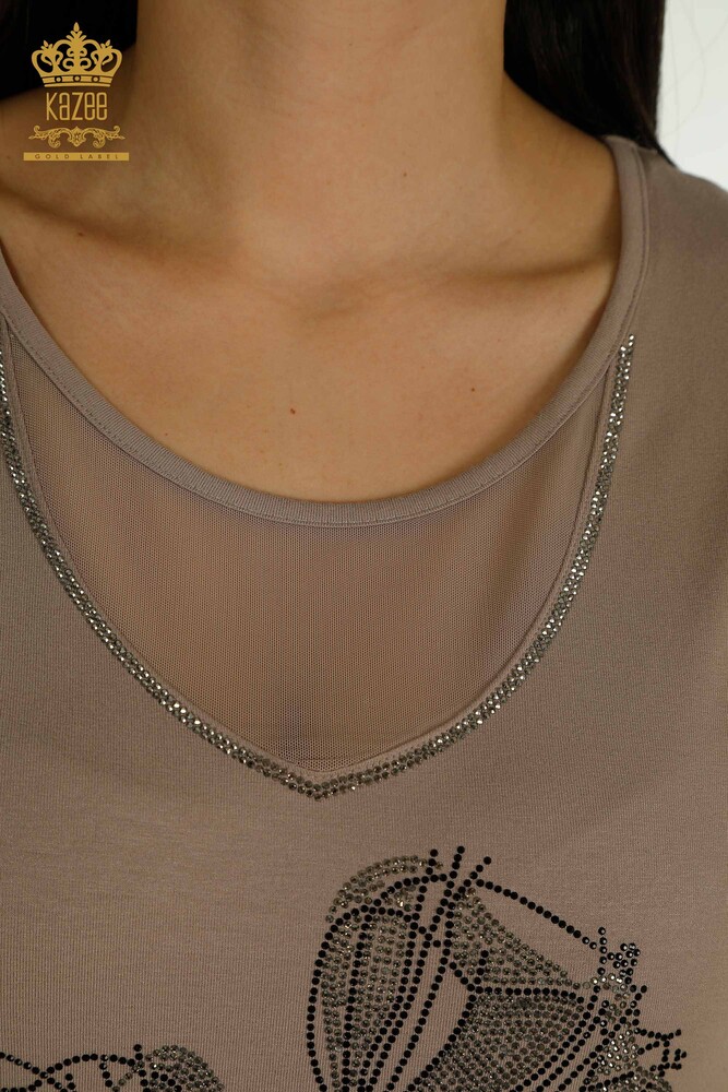 فروش عمده بلوز زنانه راسو طرح گل - 79290 | KAZEE - 3