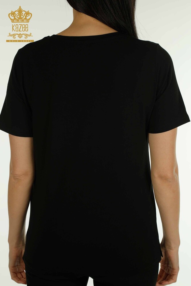 فروش عمده بلوز زنانه - سنگ دوزی - مشکی - 79863 | KAZEE - 7