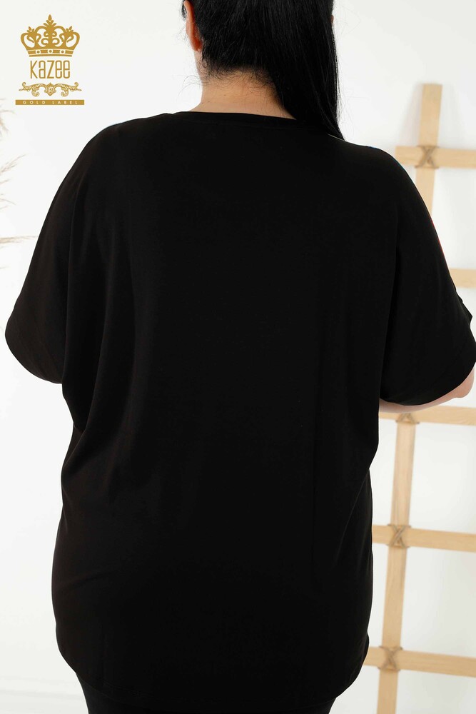 فروش عمده بلوز زنانه - سنگ دوزی - دیجیتال - 12095 | KAZEE - 8