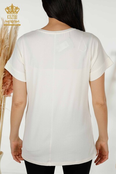 فروش عمده بلوز زنانه - سنگ دوزی - اکرو - 79115 | KAZEE - 9