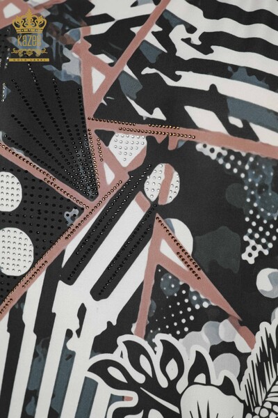 فروش عمده بلوز زنانه - سنگ دوزی - راسو - 12052 | KAZEE - 4