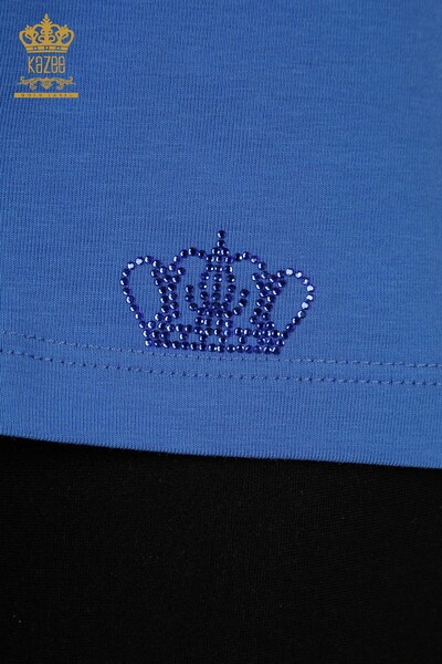 فروش عمده بلوز زنانه - سنگ دوزی - ساکس - 79565 | KAZEE - 4