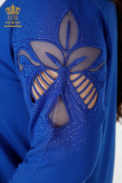 فروش عمده بلوز زنانه ساکس یقه دوزی - 77927 | KAZEE - 6