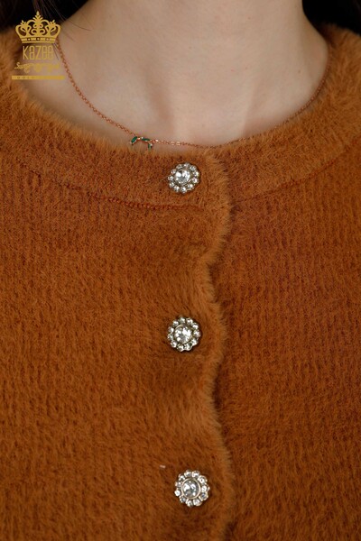 فروش عمده ژاکت کش باف پشمی زنانه - آنگورا - قهوه ای - 19099 | KAZEE - 3