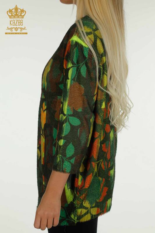 فروش عمده ژاکت کش باف پشمی زنانه - آنگورا - طرح دار رنگارنگ - 30450 | KAZEE
