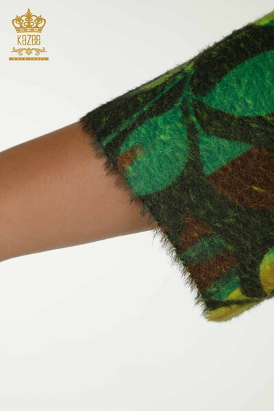 فروش عمده ژاکت کش باف پشمی زنانه - آنگورا - طرح دار رنگارنگ - 30450 | KAZEE - Thumbnail