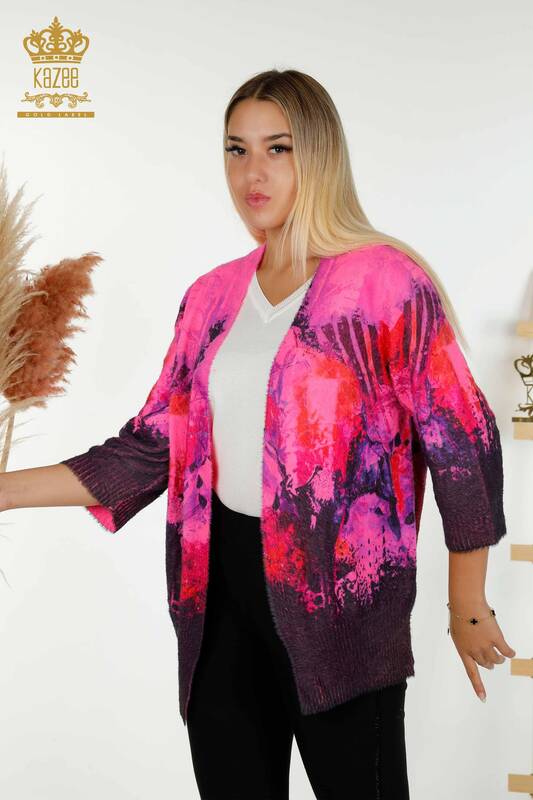 فروش عمده ژاکت کش باف پشمی زنانه - آنگورا - دیجیتال - 30345 | KAZEE