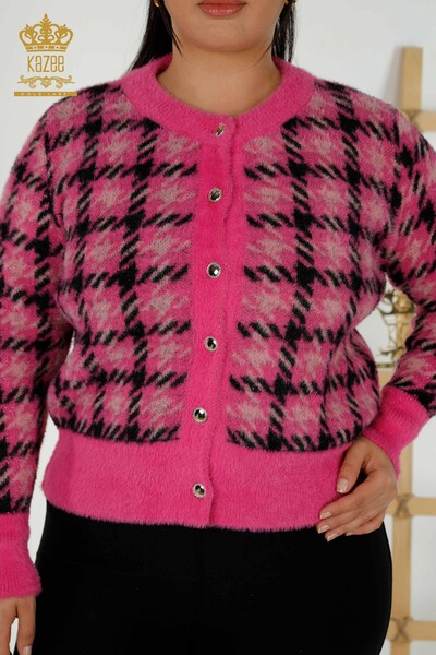 فروش عمده ژاکت کش باف پشمی زنانه - آنگورا - فوشیا - 30128 | KAZEE - Thumbnail