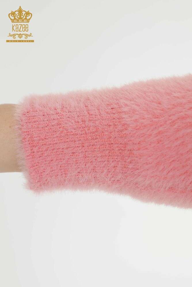 پودر آنگورا ژاکت کش باف پشمی زنانه - 19099 | KAZEE - 5