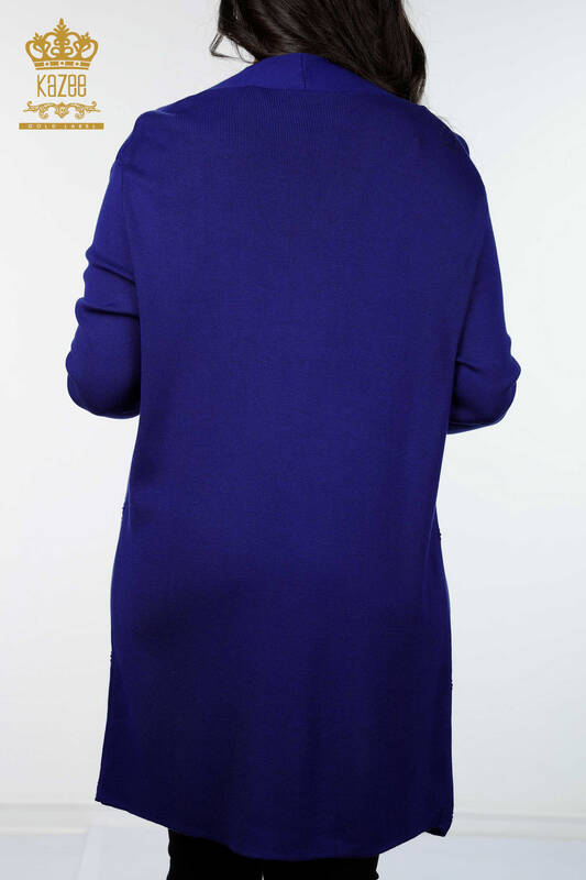 فروش عمده ژاکت کش باف پشمی زنانه - طرح دار - بلند - ویسکوز - 15440 | KAZEE
