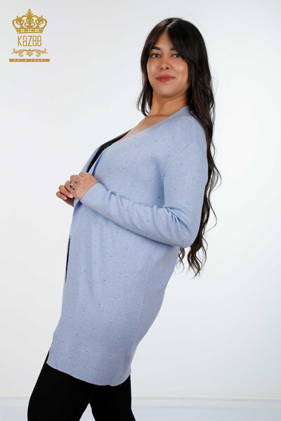 فروش عمده ژاکت کش باف پشمی زنانه - ترانزیشن براق - طرح خال خالی - ویسکوز - 15436 | KAZEE - Thumbnail
