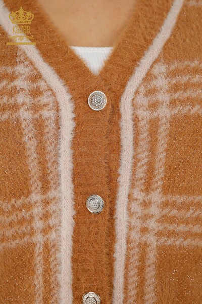 فروش عمده ژاکت کش باف پشمی زنانه - دو رنگ - آنگورا - بژ - 30177 | KAZEE - Thumbnail