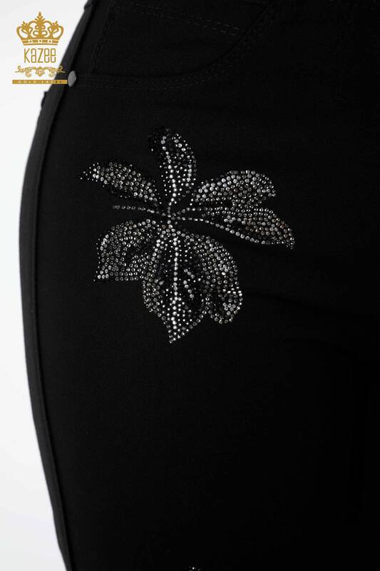 فروش عمده شلوار جین زنانه - طرح دار - مشکی - 3562 | KAZEE